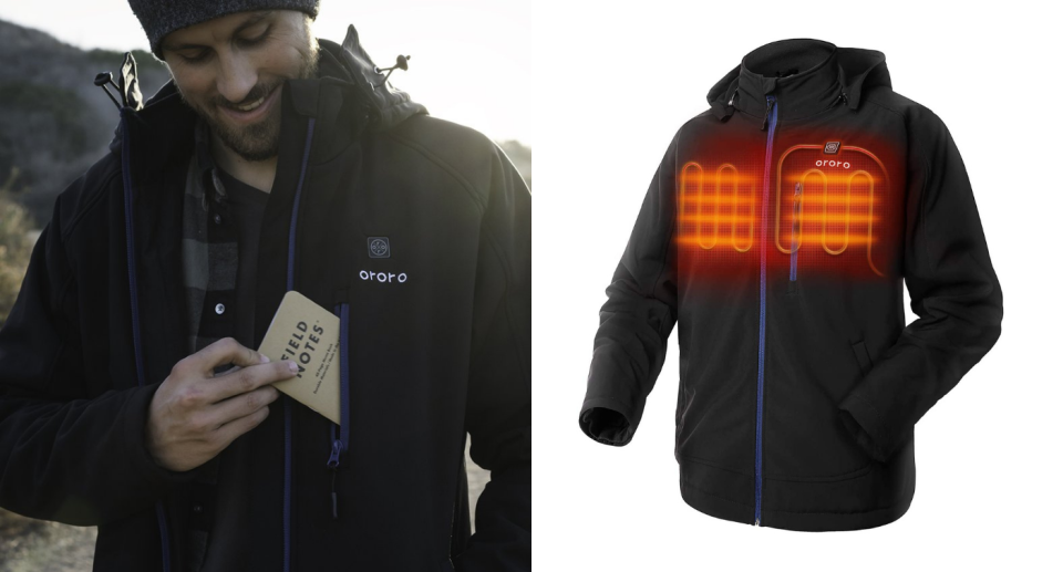 This top-rated heated jacket is on sale now on Amazon Canada. Image via Ororo, Amazon.