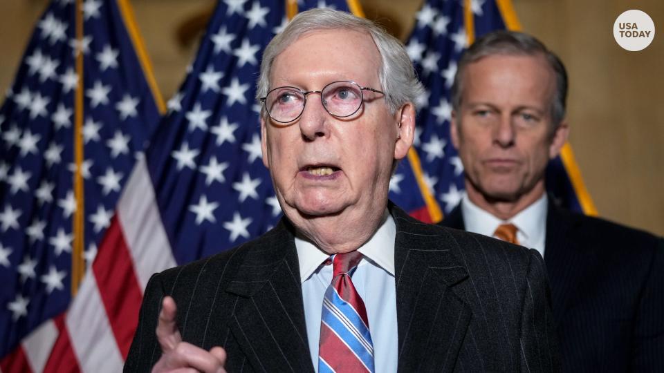 Senate GOP leader Mitch McConnell has criticized the Biden administration for not having already sanctioned Russia.