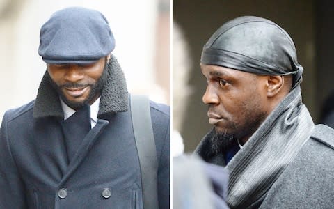 Stephen Sodje (left) and Efe Sodje arrive at court  - Stephen Sodje (left) and Efe Sodje arrive at court  - Credit: PA