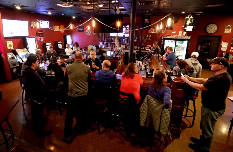 The Dairyland Brew Pub opens to patrons on May 13, 2020, in Appleton, Wis.