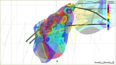 Figure 4:  Zoomed-In Long-Section – Level 23 (Looking West) (CNW Group/Luca Mining Corp.)