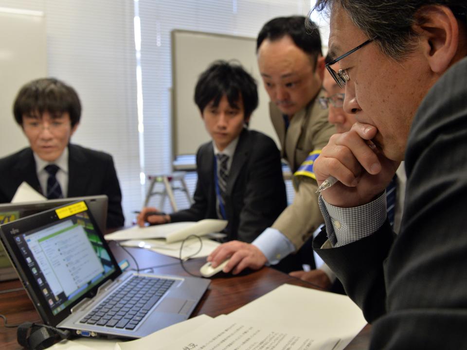 Japanese government officers held a cyber security drill in 2014 as country prepared to host the 2020 Olympics (Yoshikazu Tsuno/AFP via Getty Images)