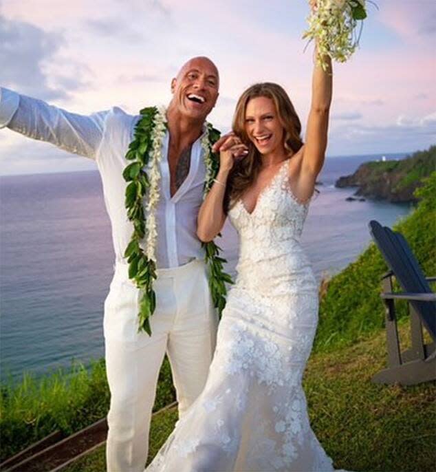 Dwayne Johnson, Lauren Hashian, Wedding