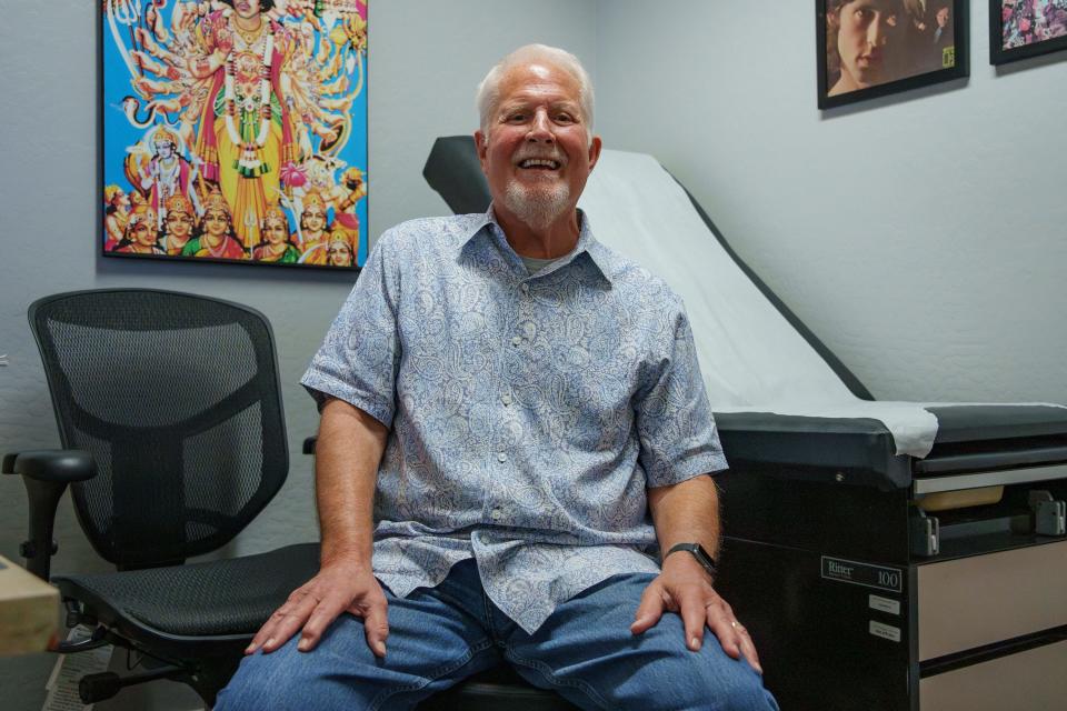 Dr. Michael Ridge, shown in an exam room at his office in Casa Grande on Sept. 14, 2023, was investigated by the Arizona Medical Board in 1998.