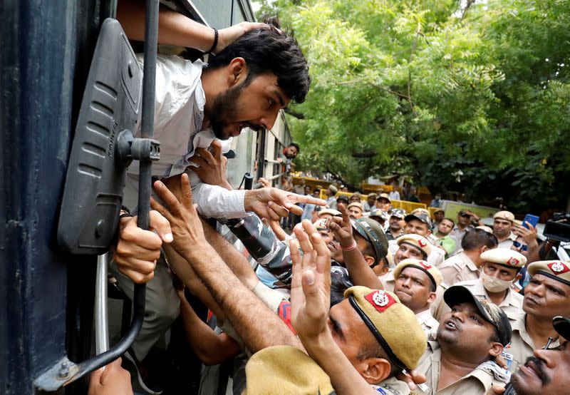 Protest against the killing of a Hindu man, in New Delhi