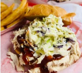 BBQ with cole slaw
