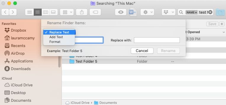 How to rename a folder on Mac