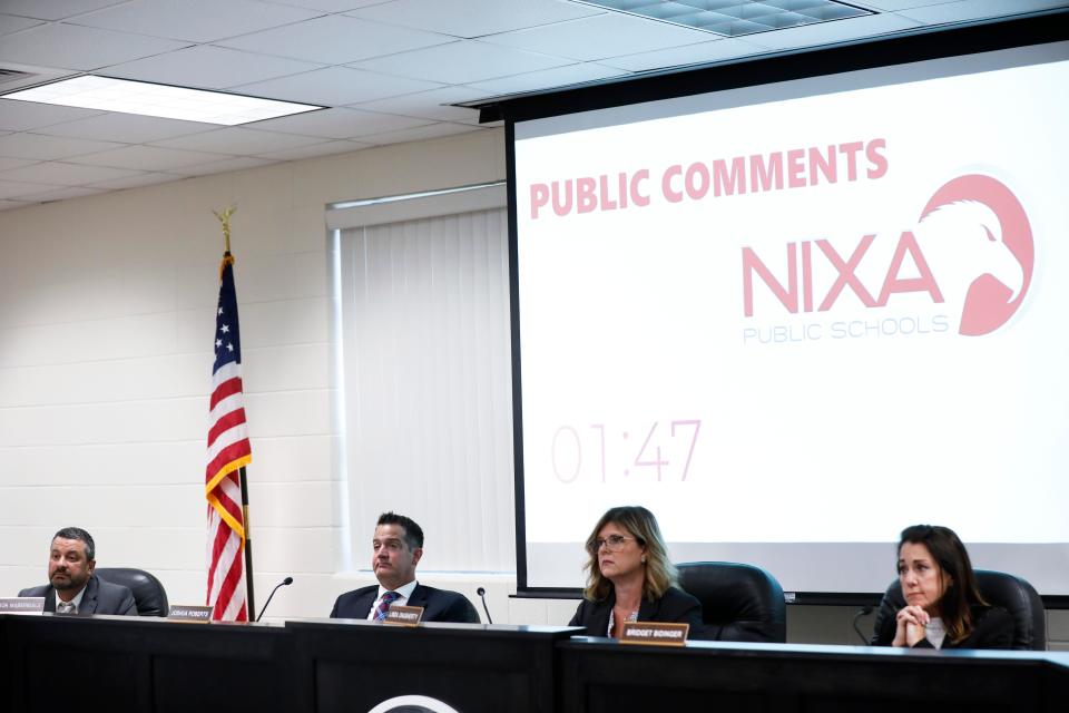 After two hours of public comment the Nixa School Board voted to ban two books, "Fun Home: A Family Tragicomic" and "All Boys Aren't Blue: A Memoir-Manifesto" as well as restrict access to a third book, "Homegoing" on Thursday, May 12, 2022. 