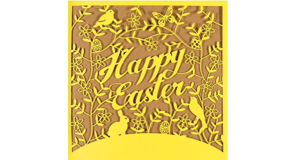 Laser-cut bunnies Easter card 