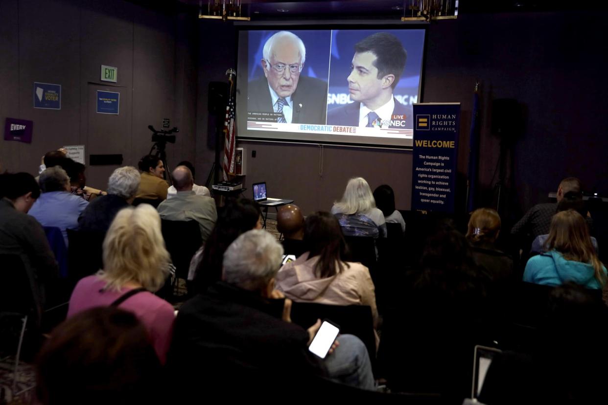 Image: Democratic Presidential Primary Debate Watch Party Held At Las Vegas LGBT Center