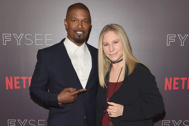 <p>Jason Merritt/Getty </p> "So great to see your face today and hear you speak," Streisand messaged Foxx