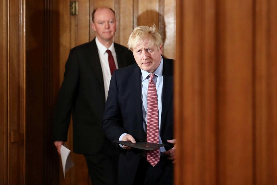 Prime Minister Boris Johnson and Chief Medical Officer Chris Whitty: Getty Images