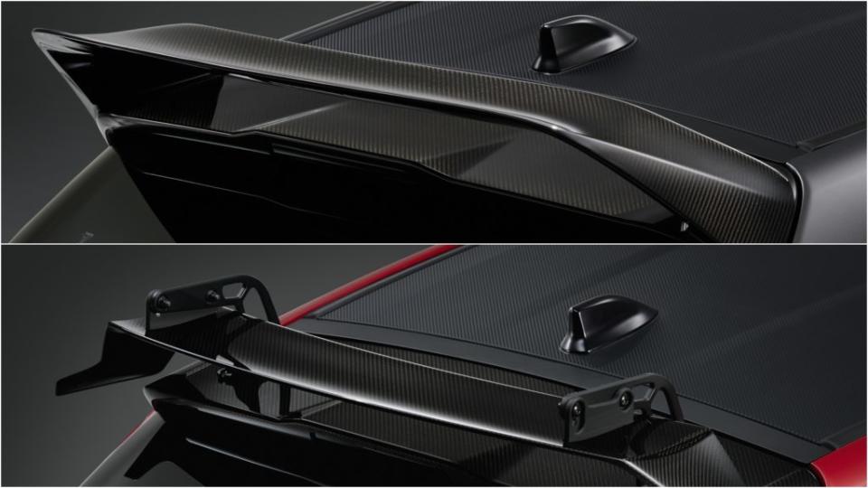 外觀除了有專屬車色之外，還帶來了兩款CFRP碳纖維材質的不同造型尾翼。(圖片來源/ Toyota)
