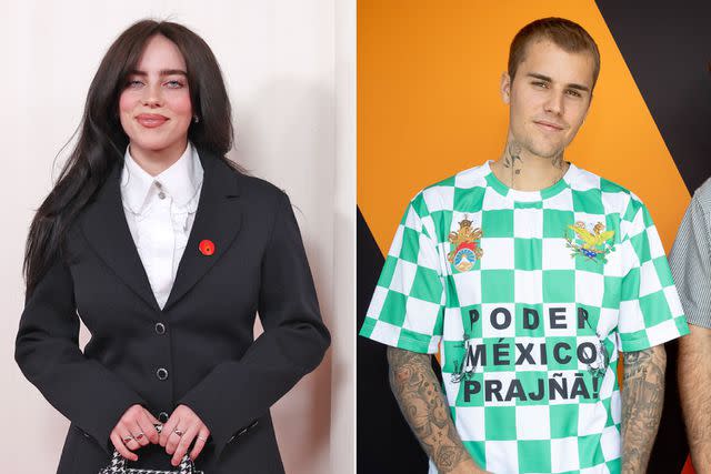 <p>Getty (2)</p> Billie Eilish; Justin Bieber