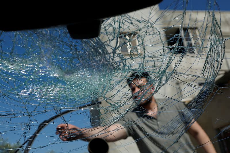 Aftermath of Israeli settlers attack near Ramallah