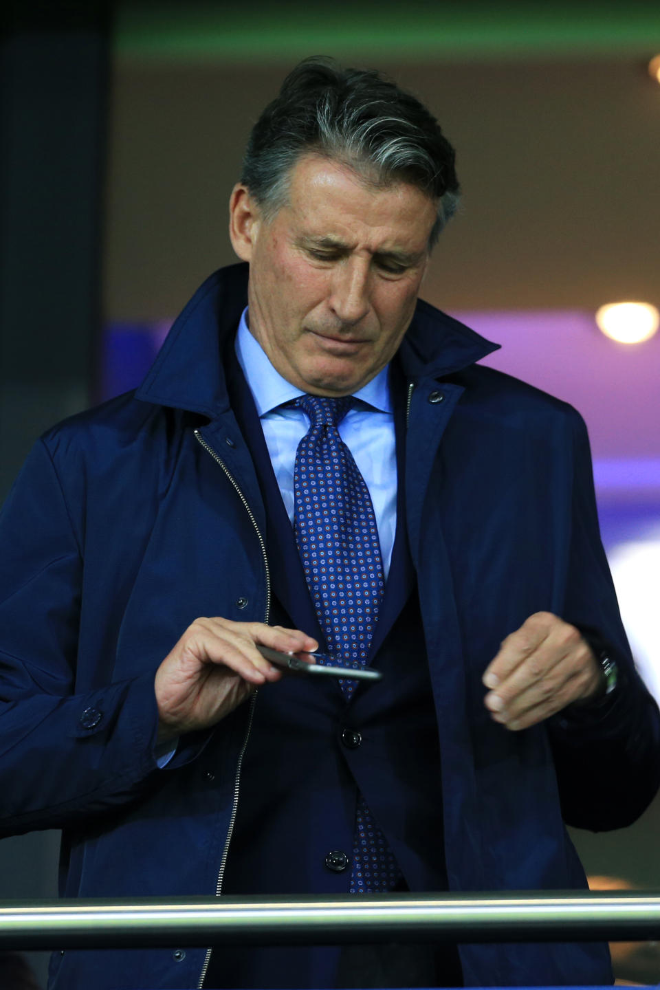  Lord Sebastian Coe, pictured here during a Chelsea game.
