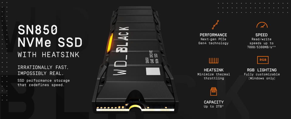 WD SN850 with heatsink