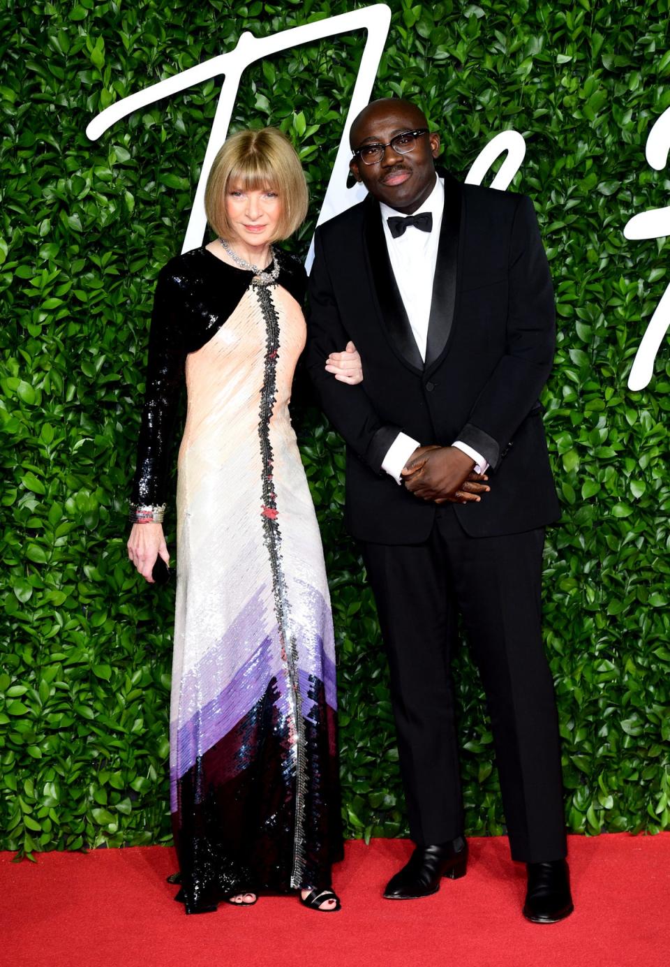 Anna Wintour and Edward Enninful photographed in 2019 (PA Archive)