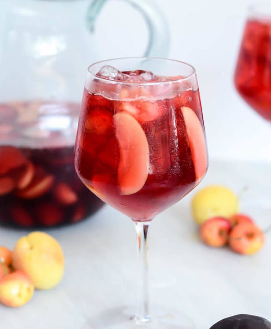 Virgin Stone Fruit Sangria from Cali Girl Cooking