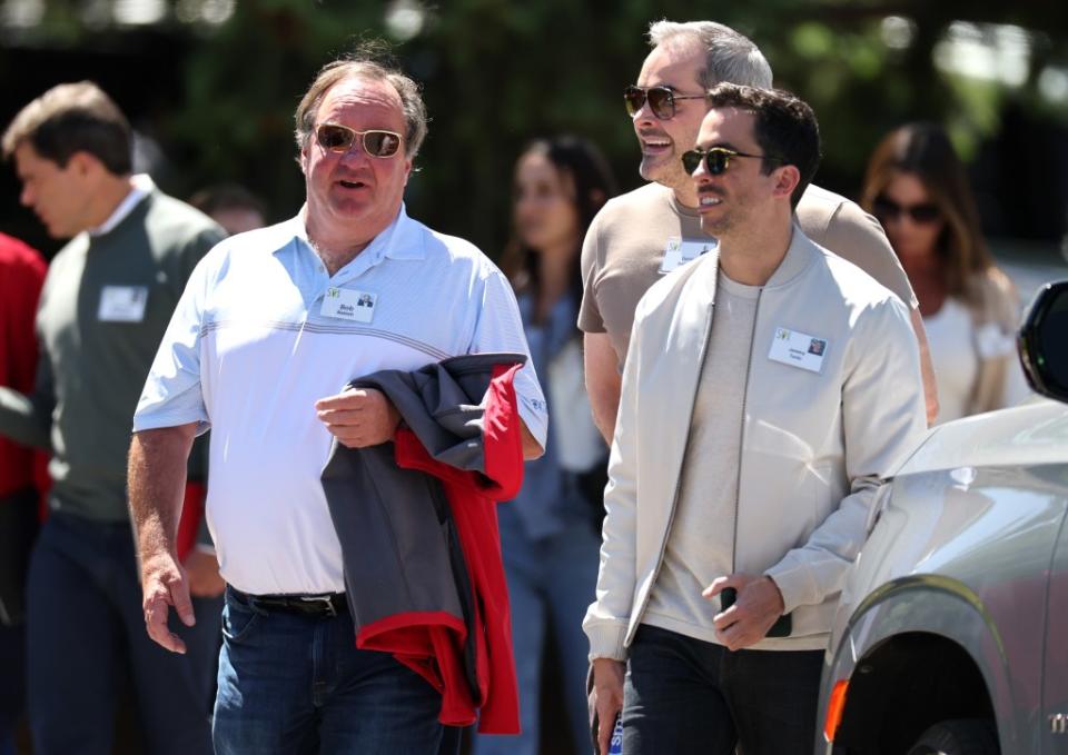 Bakish (left) has privately argued against a deal with Skydance, and has been meeting with other suitors to drum up other deals for Paramount. Getty Images