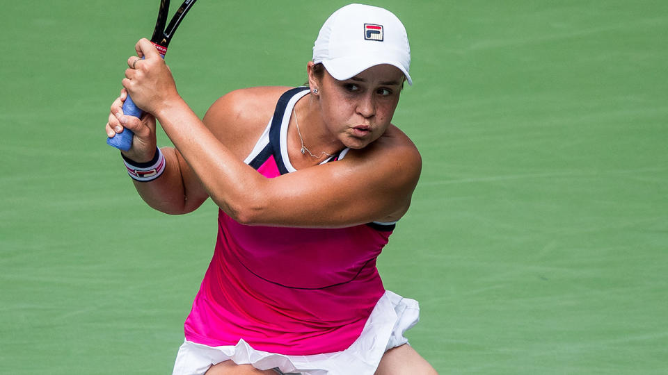 Ashleigh Barty, pictured here in action at the US Open.