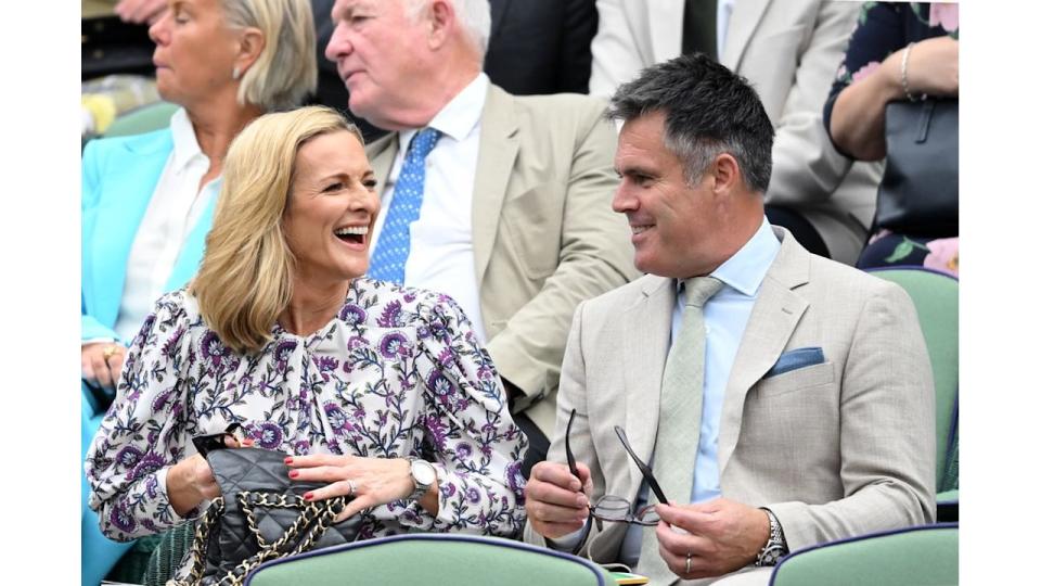 gabby logan and kenny logan at wimbledon