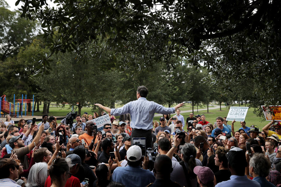 Rep. Beto O'Rourke, the Democratic candidate for Senate in Texas, has raised $31 million from small donors. (Photo: Chip Somodevilla via Getty Images)