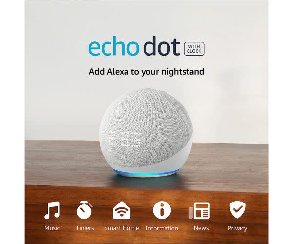 電子時鐘版本 Echo Dot 原價60美元（約台幣1,868元），現降至30美元（約台幣934元），限定美區產品需代運入手。。