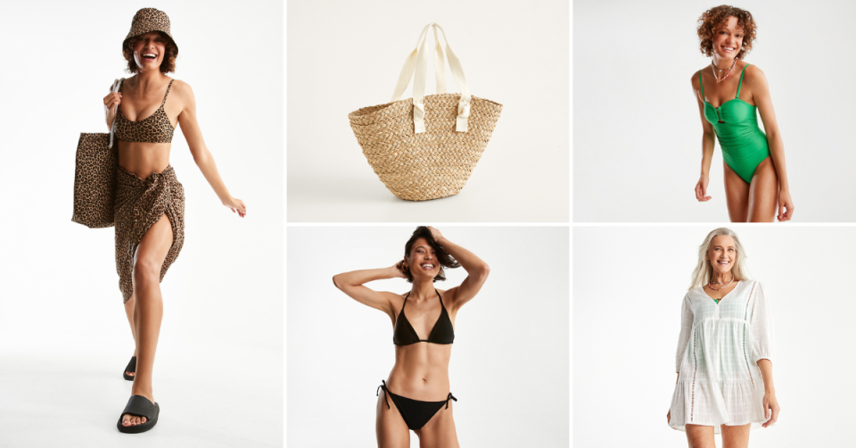 A selection of beach wear and accessories from the new collection. Photo: Kmart