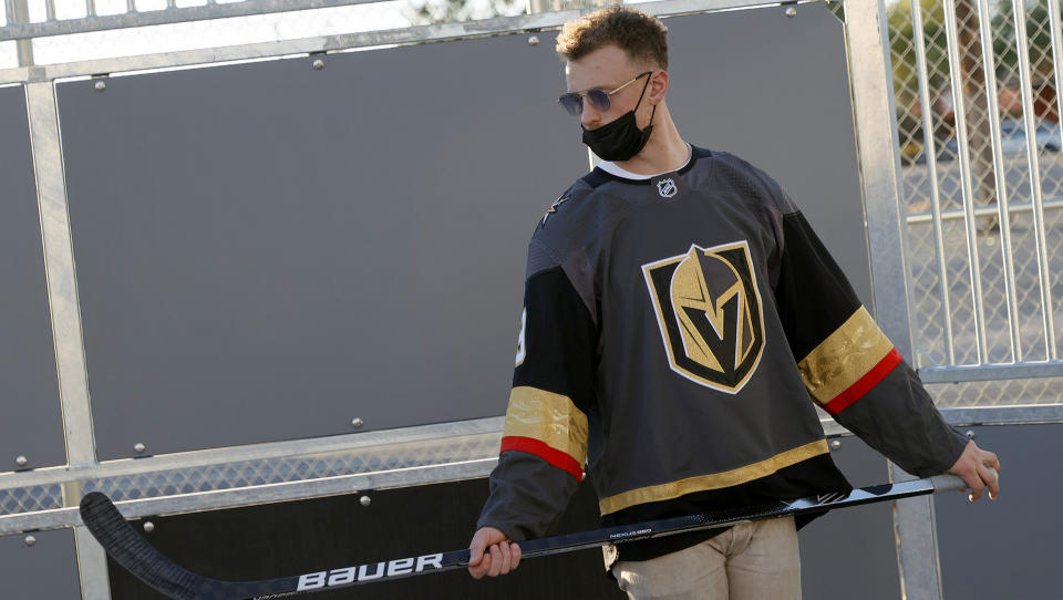 Jack Eichel will make his Vegas Golden Knights debut Wednesday against  (Photo by Ethan Miller/Getty Images)