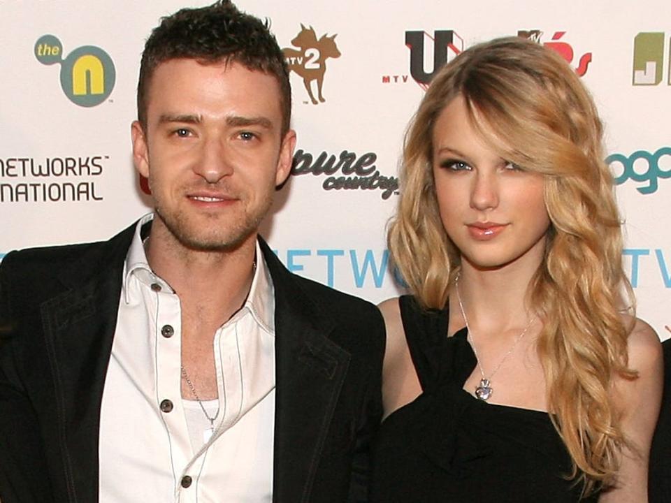 Justin Timberlake and Taylor Swift at the MTV Networks Upfront at the Nokia Theater on May 8, 2008 in New York City.