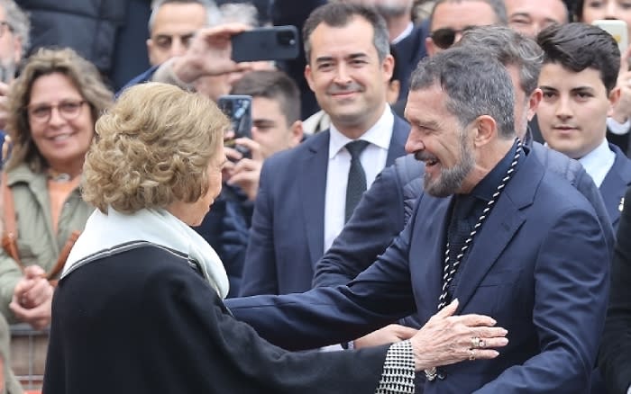 Encuentro Antonio Banderas y doña Sofía 