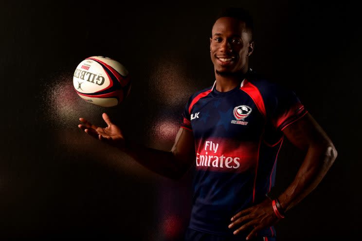 Carlin Isles is one of the U.S. rugby sevens team's stars. (Getty)