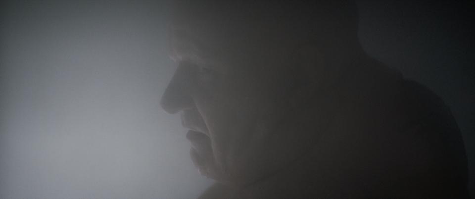 Stellan Skarsgård as Baron Vladimir Harkonnen in a steam bath for "Dune."