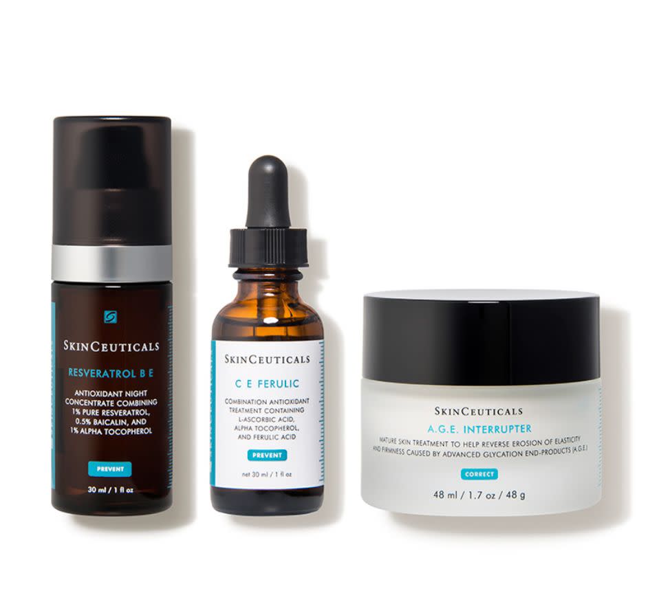 Find this <a href="https://fave.co/353VZlq" target="_blank" rel="noopener noreferrer">SkinCeuticals Anti-Aging System for $345 at Dermstore</a><a href="https://fave.co/353VZlq" target="_blank" rel="noopener noreferrer">﻿</a>.