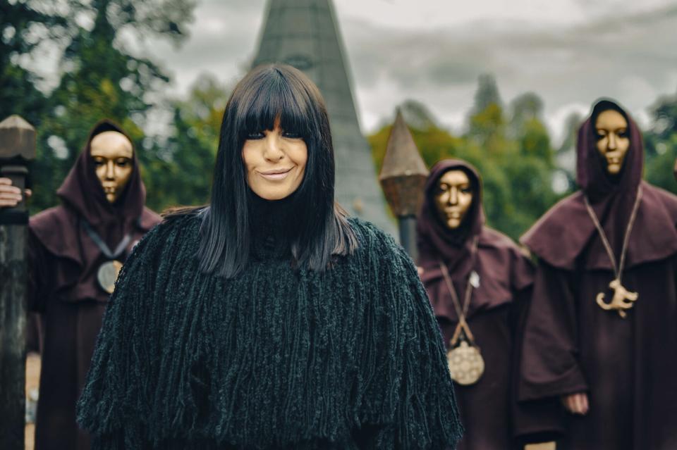 Claudia Winkleman presenting The Traitors