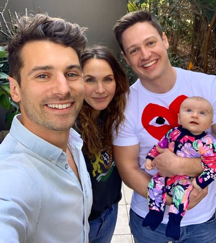 Matty J pictured with Matt Agnew and Laura Byrne 