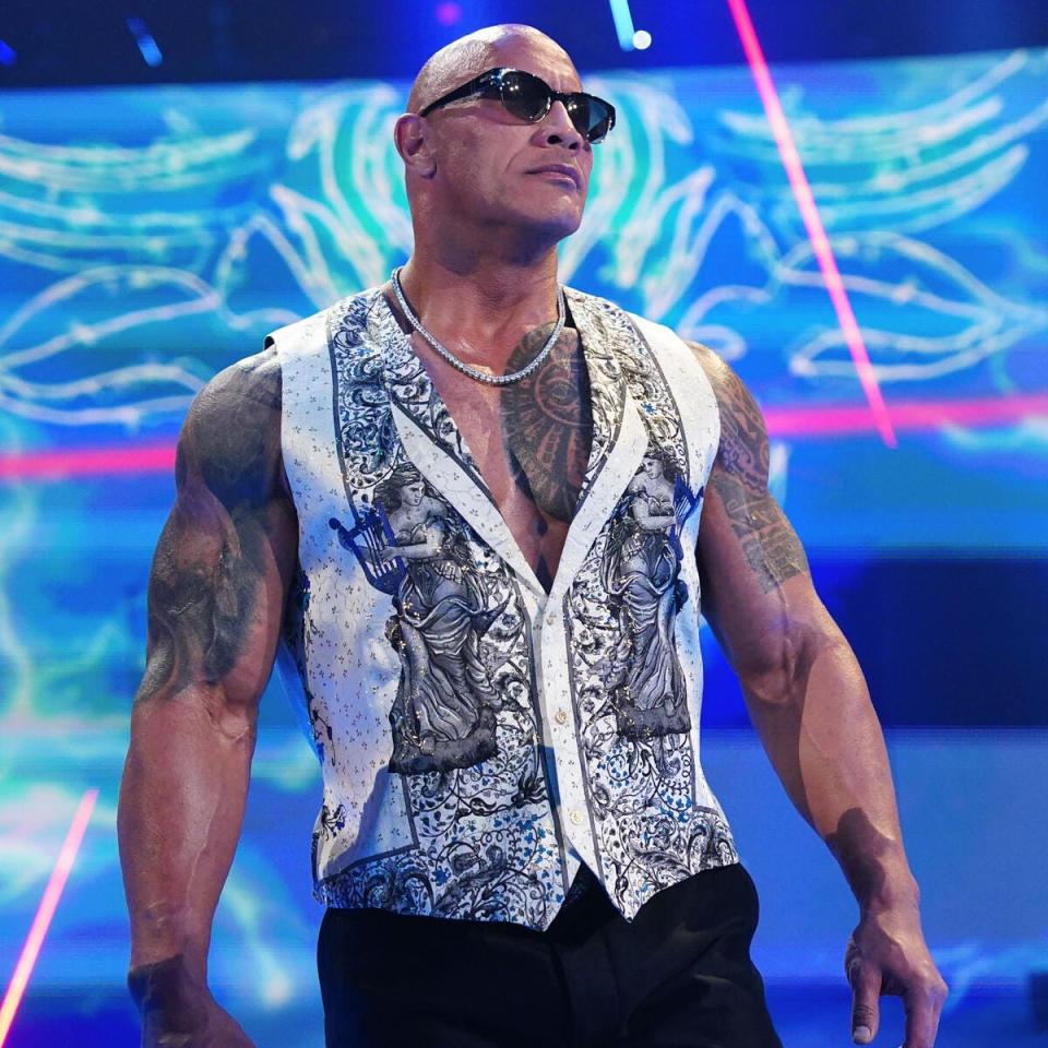 Dwayne "The Rock" Johnson has returned as a heel character for a WrestleMania match this weekend.