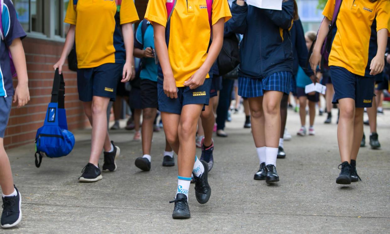 <span>The Australian Education Union, leaders of all major principals’ organisations and the Australian Council of State School Organisation have signed a letter on school funding.</span><span>Photograph: Jonny Weeks/The Guardian</span>