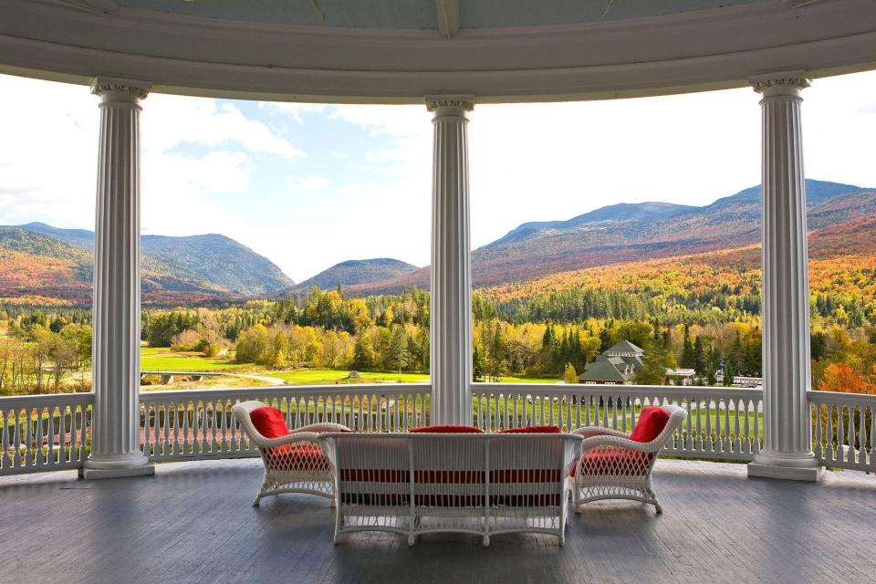 Omni Mount Washington Resort in Bretton Woods overlooks the White Mountains of New Hampshire.