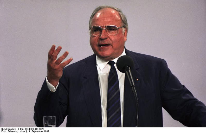 德國前任總理柯爾（Helmut Kohl）。wikimedia commons by BArchBot