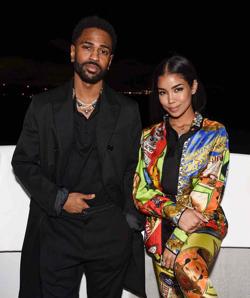 Big Sean (L) and Jhene Aiko (R) attend Jhene Aiko Surprise 30th Birthday Yacht Party on March 16, 2018 in Marina del Rey, California
