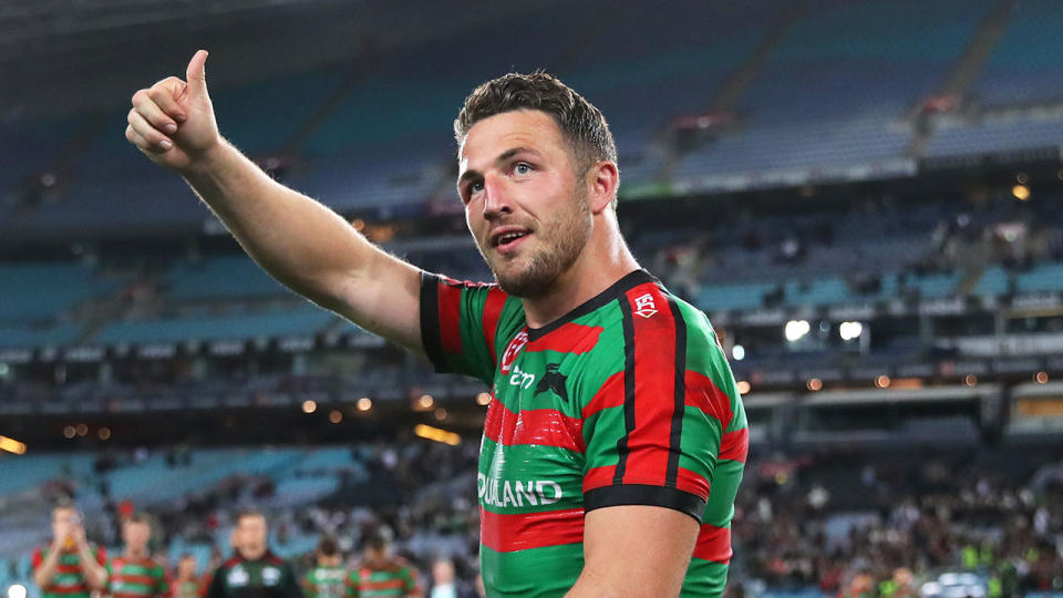 Sam Burgess was left fuming after being banned for the Rabbitohs' first finals match.