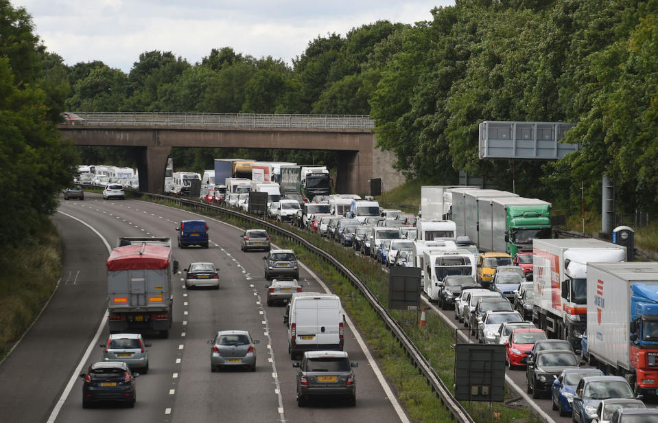 A police officer has died after a car crash on the M6 motorway (Picture: PA)