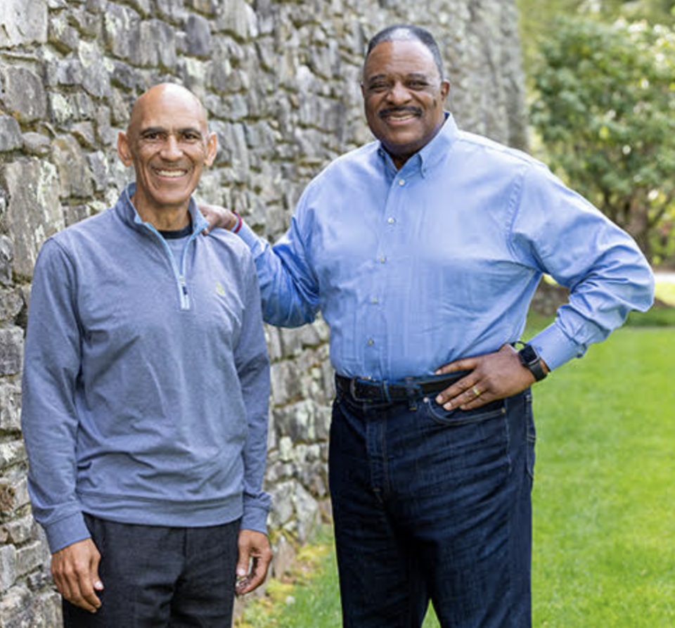 Tony Dungy, the former head coach of the Indianapolis Colts and the Tampa Bay Buccaneers, and James Brown, the host of 'The NFL Today' on CBS.