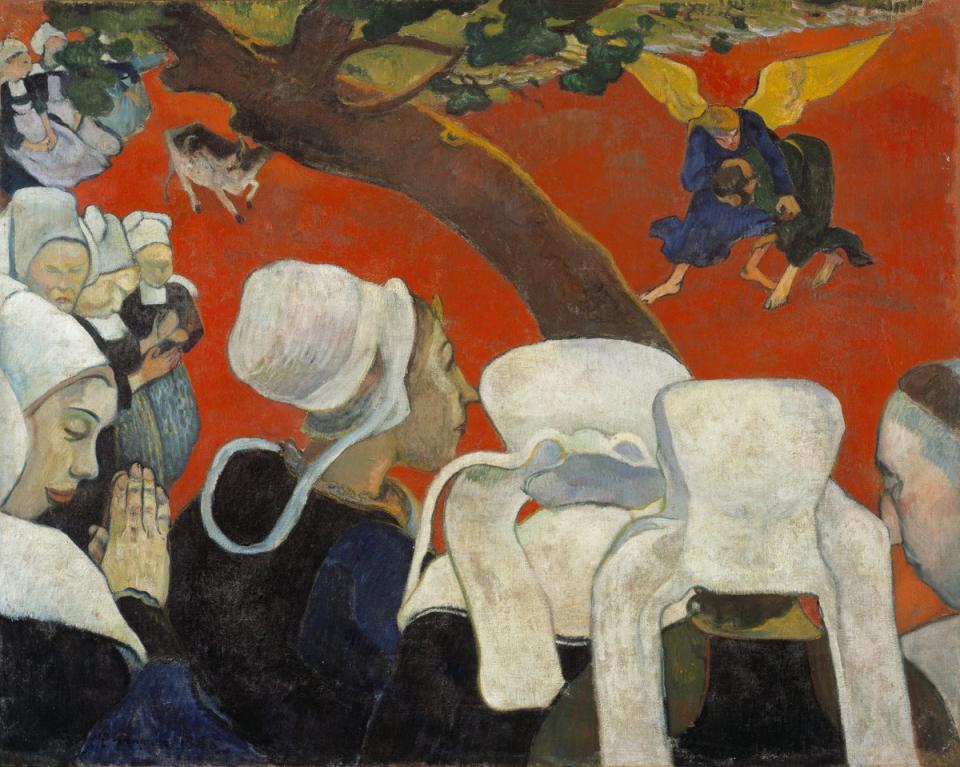 Visión del sermón (Jacob luchando con el ángel), Paul Gauguin, 1888 (© National Galleries of Scotland, Edimburgo)