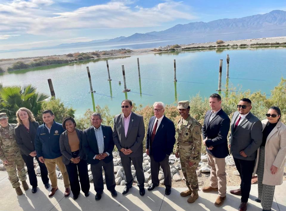 Representatives from  local, state and federal agencies attended a Dec. 16 signing ceremony for the Imperial Streams Salton Sea Feasibility Cost-Share Agreement between the U.S. Army Corps of Engineers Los Angeles District, California Department of Water Resources and the Salton Sea Authority.