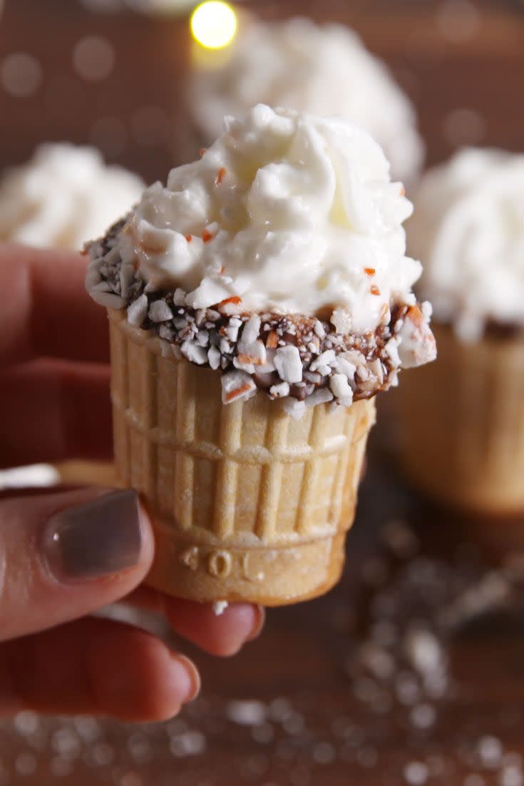 Holiday Ice Cream Cone Shots