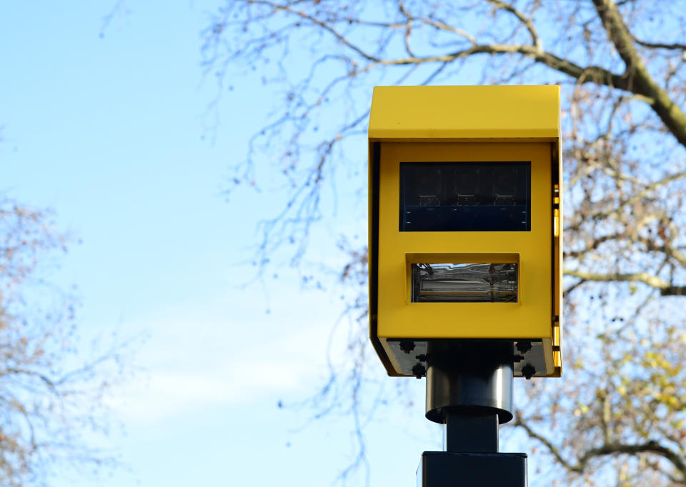 A speed camera in London. (Photo by Ian West/PA Images via Getty Images)