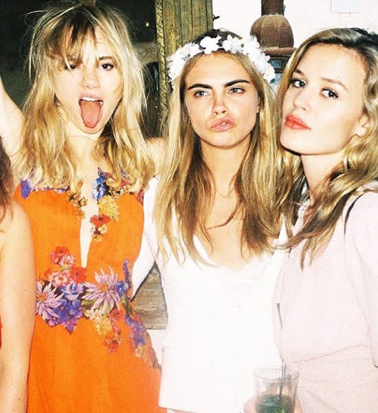 Cara Delevingne and Georgia May Jagger show off matching